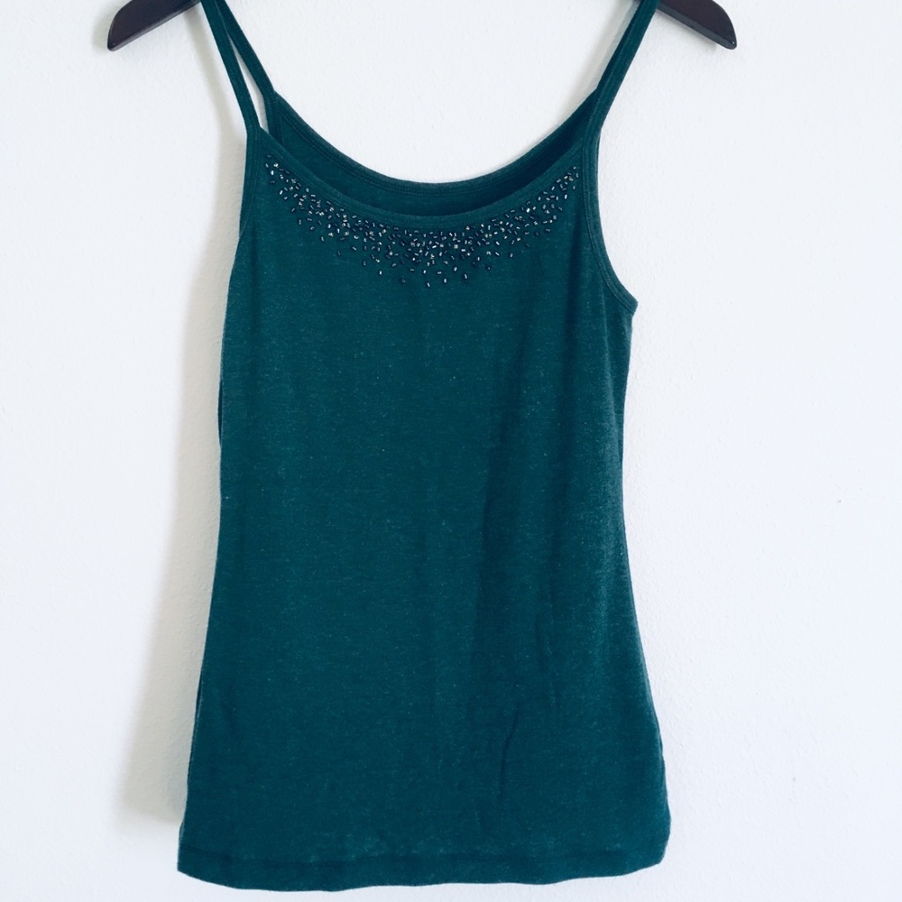 Mossimo beaded strappy tank top L